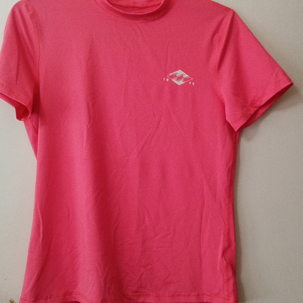 BillABong Bright Pink Short Sleeve Swim Tee